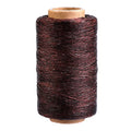 284Yards Leather Sewing Waxed Thread, 210D Upholstery Thread Heavy Duty | Waxed Thread for Bookbinding, Upholstery Thread Heavy Duty, Wax String for Leather Craft DIY/Bookbinding/Shoe Repairing - color: Dark Coffee
