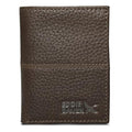 Eddie Bauer Men Signature Trifold Wallet - color: Rugged Leather - Brown