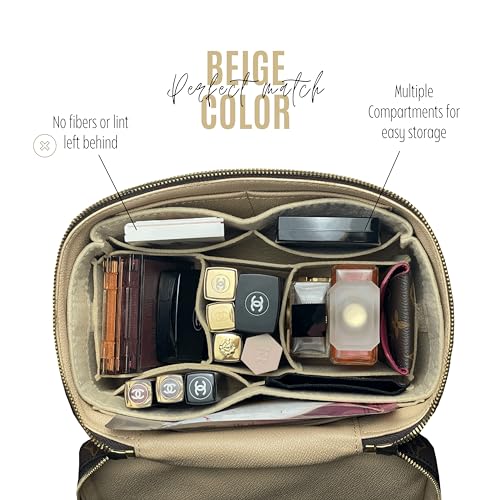 Premium Purse Organizer compatible with LV Nice BB/Mini/Nano with Detachable Middle Pouch, Handmade Makeup Vanity Case Insert Perfect Fit Contoured (Sky Blue, Nice BB) - color: Sky Blue, size: Nice BB