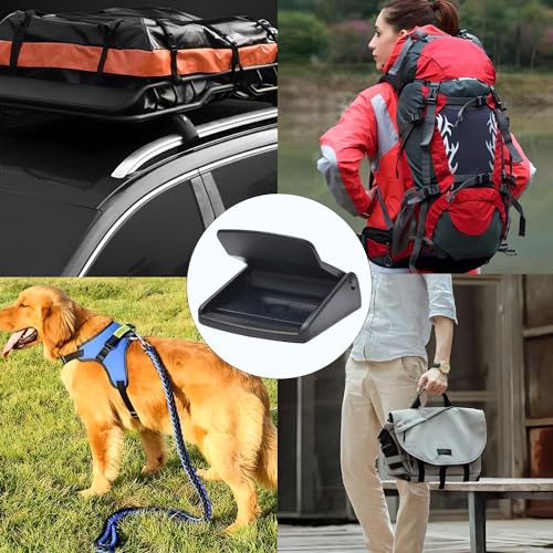 CooBigo 5pcs Webbing Cam Buckles Plastic Black Toggle Clip Backpack Straps - color: 2 Inch