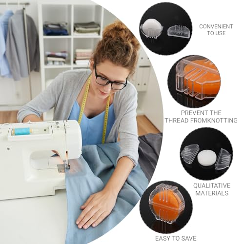 Beeswaxs Thread Conditioner - 2 PCS Thread Wax Thread Conditioner, Embroidery Beeswaxs Floss Conditioner with Plastic Box for Quilting Sewing Strengthening Line Wax