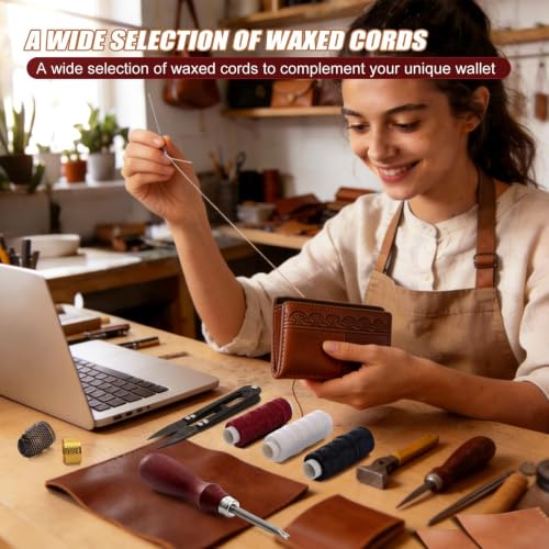 Leather Working Tools-Leather Crafting Kit with Paint Set and Cowhide - color: brown02