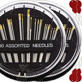 60 Pack, Premium Sewing Needles for Handsewing, Assorted Sizes, 6 Sizes Sewing Sharp Needles, 6 Pcs Big Eye Hand Sewing Needles, Sewing Needles Large Eye, Embroidery Needles for Hand Sewing - size: BLACK 60PCS Needles