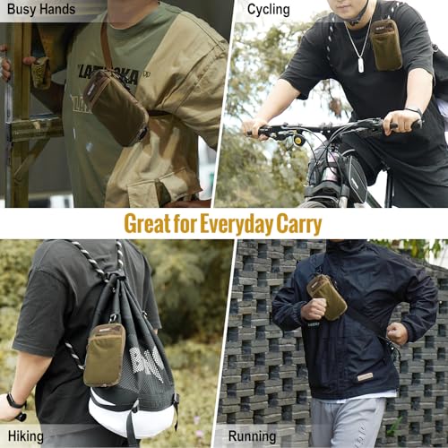 ONETIGRIS Backpack Strap Pouch, MOLLE Phone Holster for Backpack & Belt - color: Camocolor