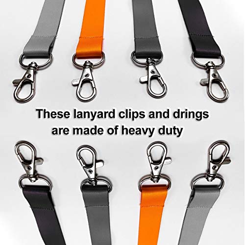 Enenes Swivel Clasp Hooks 30 PCS, 3/4 Inch Lobster Clasps with D Rings | 30 metal swivel lobster clasps with key rings for snap tabs, keychains, wristlets, badge reels, lanyards and DIY crafts - color: Silver