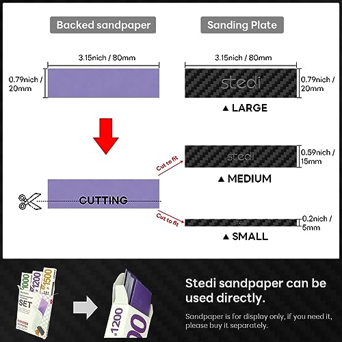 stedi Carbon Fiber Sanding Sticks 4PCS, Hobby Model Tools for Gundam - style: 4PCS Carbon Fiber Sanding Sticks
