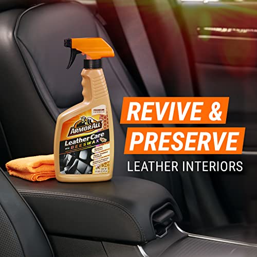 Armor All Car Leather Cleaner Spray, Beeswax Leather Care Spray for Cars, Trucks, Motorcycles, 16 Oz Each (Pack of 2) - size: 16 Fl Oz (Pack of 2), style: Leather Cleaner with Beeswax