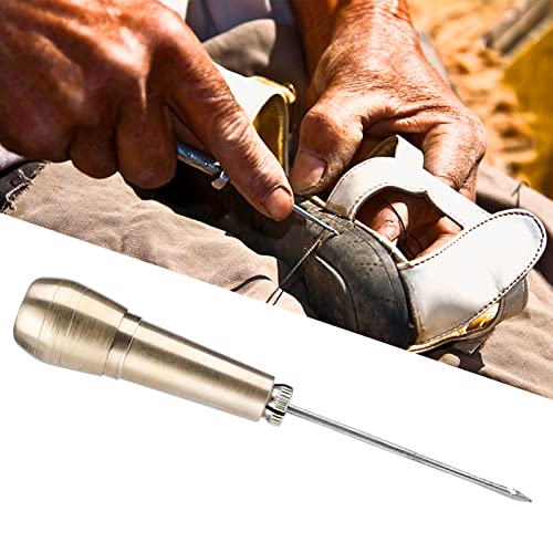 Oumefar Leather Sewing Awl Kit - 3 Needles, Hand Stitch Awl, Shoe Repair Tool for Leather & Handmade Projects