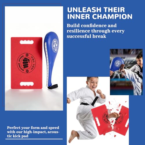 Taekwondo Training Set: Rebreakable Breaking Board & Kick Target Pad, Taekwondo Breaking Boards for Kids& Adults, Martial Arts Karate Boxing Sparring Gear - size: 2 Pack