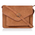 Ozora Genuine Leather Crossbody Purse for Women, Shoulder Bag - color: Cognac Hunter