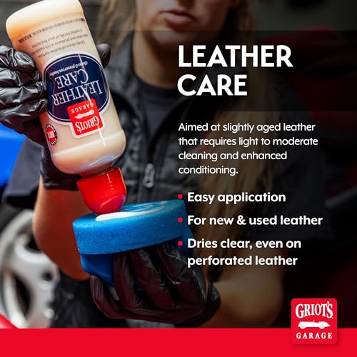 Griot's Garage Leather Care, Car Seat Cleaner and Conditioner for Upholstery, Furniture, Clothing, and More, 11142, 16oz - size: 16 Fl Oz (Pack of 1)