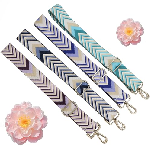 Wide Purse Strap Silver Hardware Adjustable Replacement Long Crossbody Bag Strap for Thick Shoulder Bags Canvas Handbags Straps - color: Silver Hardware-Dark purple