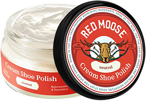 RED MOOSE Boots and Shoe Cream - Shoe Polish Kit for Leather - Shoes Shine - Made in the USA - color: Neutral