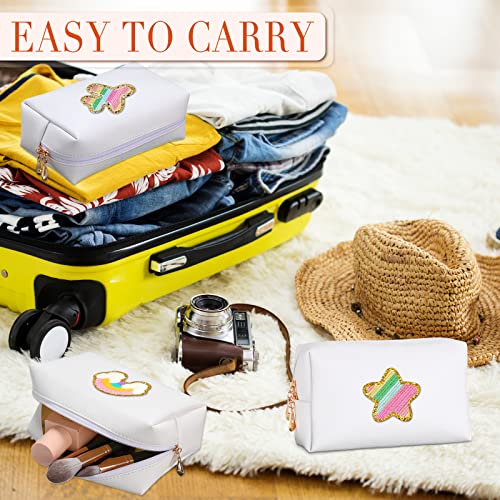 Sanwuta 9 Pcs Makeup Bags Bulk Toiletry Case,White - color: White
