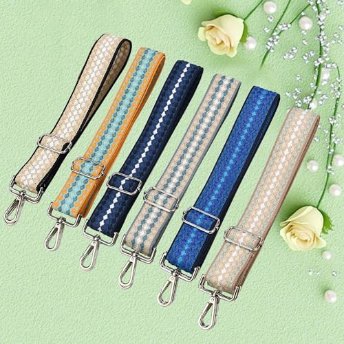 1.5" Wide Purse Strap Adjustable Replacement Gold Hardware Long Crossbody Bag Strap for Thick Shoulder Bags Canvas Handbags Straps - color: Gold Hardware-515