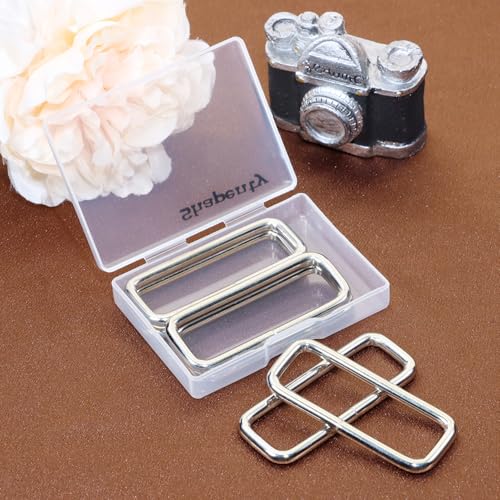 Shapenty 2Inch Rectangle Bag Purse Snap Hook Metal Loop Ring Webbing Belt Buckle for Handbag Strap DIY Bag Making Repair