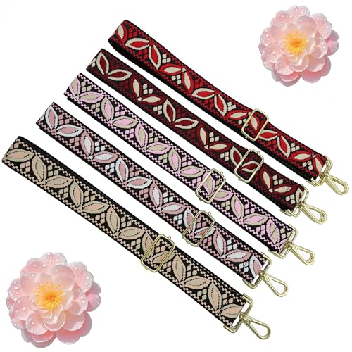 1.5" Wide Purse Strap Adjustable Replacement Gunmetal Hardware Long Crossbody Bag Strap for Thick Shoulder Bags Canvas Handbags Straps - color: Black Hardware-317