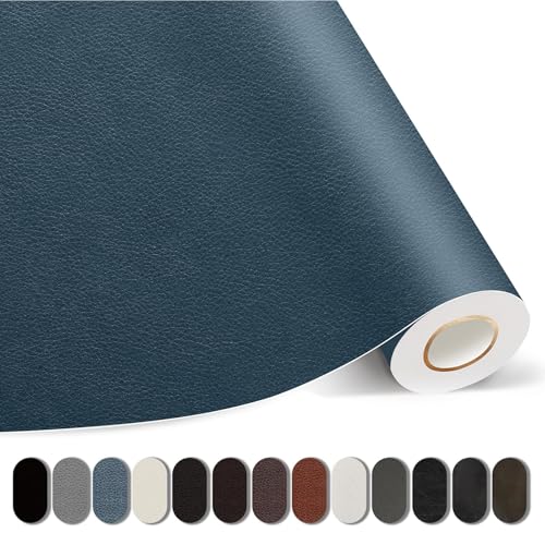 Self-Adhesive Leather Repair Patch, Vinyl Repair Kits for Couch | PU leather, Self-adhesive, quick repair, strong stick, large size, couch repair patch, furniture repair tape, cut to size - color: Blue, size: 3.5X79 Inch