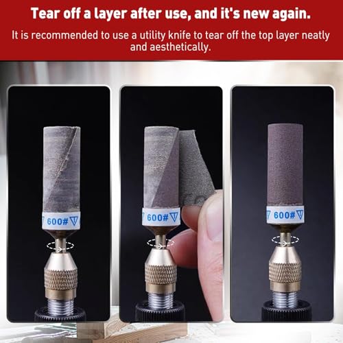 20 Pcs 400 Grit Sanding Drums for Rotary Dremel Tool - style: 400 Grit 20 Pcs