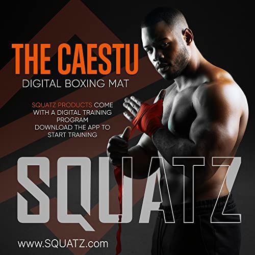 SQUATZ Portable Boxing Mat with Digital Counter – Wall-Mounted Punching Pad with Accurate Punch Strength Tracker, Built-in Foam & Home Gym Training Equipment