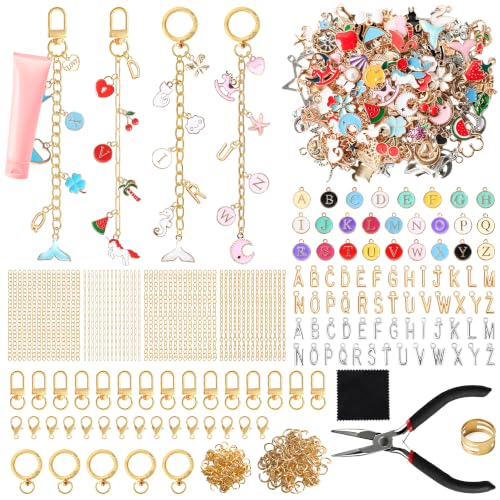 SUTROMA 776pcs Lip Gloss Keychain Making Kit with Charms - color: 776