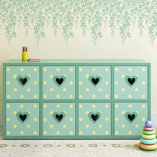 FINGERINSPIRE Wisteria Flower Stencils with a Brush 11.7x8.3Inch Flowers and Vines Painting Stencils Floral Stencil Plant Themes PET Template for Wood Floor Tile Wall Fabric Furniture DIY - color: Wisteria Flower