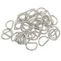 Welded Semi-Circular D Ring - color: Silver