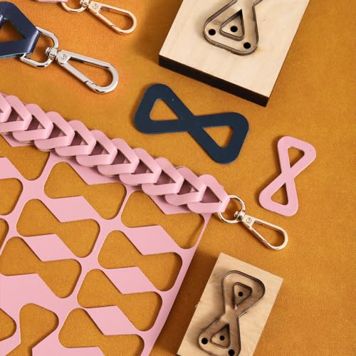 2Pcs Bow Shape Leather Cutting Die Set, Backpack Strap Punching Mold, DIY Metal Die Cutter Tool for Leather Crafts & Art Projects - color: PG218E