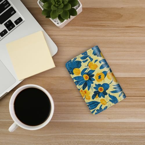 AI-DEE Business Card Holder，PU Leather Business Card Case Color Printing Pattern Card Holder Wallet，Pockets Magnetic Credit Card Holders for Men and Women - Pink Flowers - color: Peach Pink