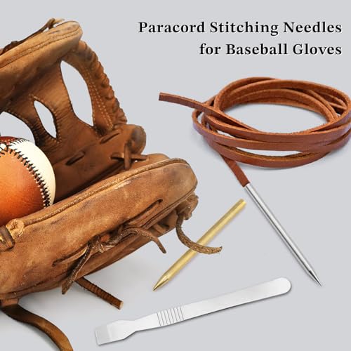 3Pcs Stainless Steel Paracord FID Set Paracord Lacing Needle Tools with Smoothing Tool Paracords Needles Lacing Stitching Weaving Needles for Laces Strings Leather Weaving and Paracords Bracelet