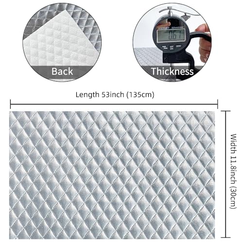 Diamond Quilted Pattern Artificial Faux Leather 11.8x53inch (30x135cm) Super Soft Craft Supplies Synthetic Leather DIY Hair Bows, Handbags and Craft Supplies (Silver) - color: Silver