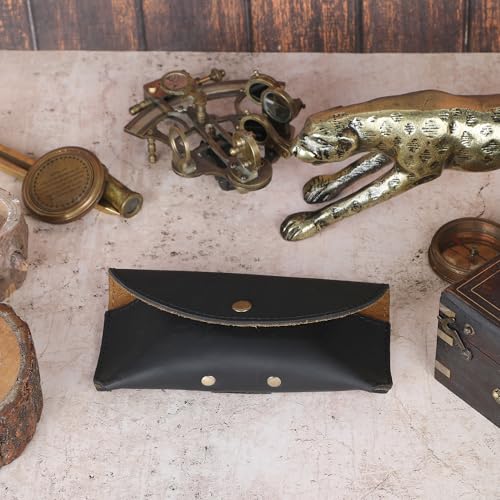Leather Eyeglass Case Genuine Leather Sunglasses Case Eyewear Pouch Glasses Sleeve Slim Unisex Eyeglass Holder
