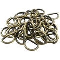 Welded Semi-Circular D Ring - color: Antique Brass