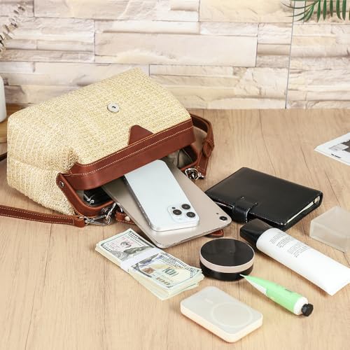 CONTACTS Full Grain Leather Doctor Purse Bag for Women Top Handle Bag Vintage Handbag Shoulder Bag - color: Beige