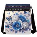 LSQFS 5D DIY Diamond Painting Crossbody Bag, PU Leather Butterfly Purse, Diamond Art Kits for Adults, Art Bag, Craft Kits for Adults Women, Creative Handmade Gift - color: Butterfly flowers 3
