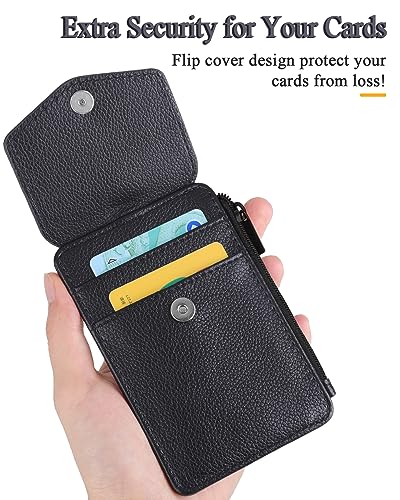 Teskyer ID Badge Holder with Lanyard, Lanyard Wallet, Lychee Black - color: Lichee Black, size: 3.1" x 4.7"