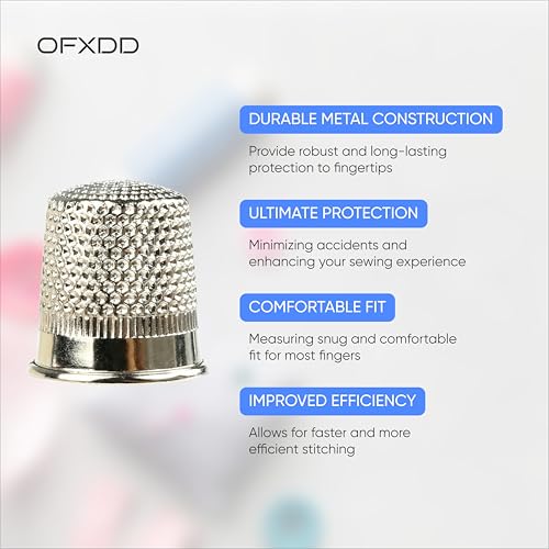 Quilting Tool Thimble - Pack of 3 - Metal Stainless Thimble - Fingertip Protection Tool for Embroidery