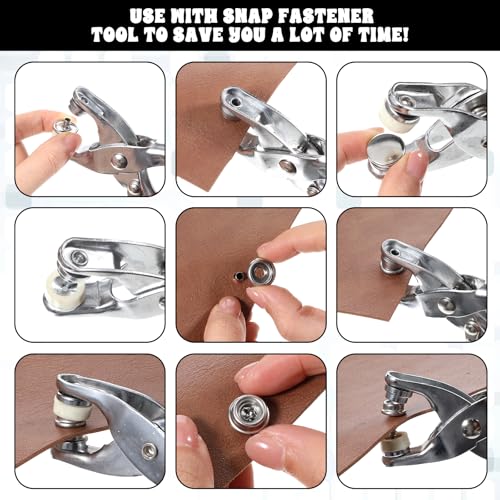 150PCS Stainless Steel Canvas Snap Button Kit, Metal Snaps Fasteners