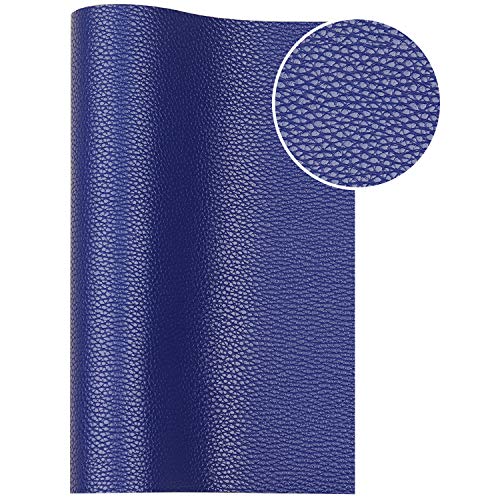 RAGAN Solid Color Faux Leather Sheets( 7.8 "X 53" ), Leather Fabric is Perfect for Leather Earrings and DIY Projects (Blue) - color: Clear,blue