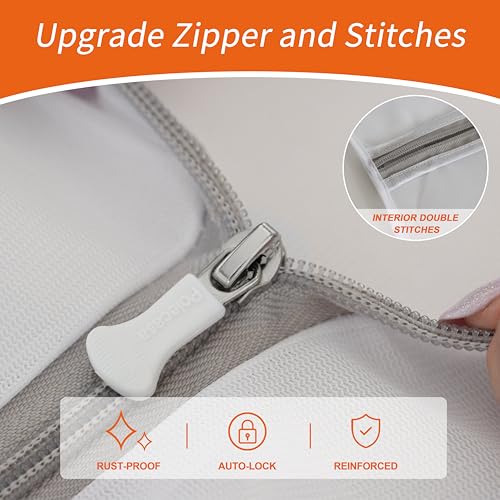 Mesh Laundry Bags 3 Pack (Large, Medium, Small) | Delicate Clothes Protection, #5 Auto-Lock Zipper, Tear Resistant Fine Mesh, Anti Snag Design, Washing Machine & Dryer Safe - size: 1 Large, 1 Medium, 1 Small