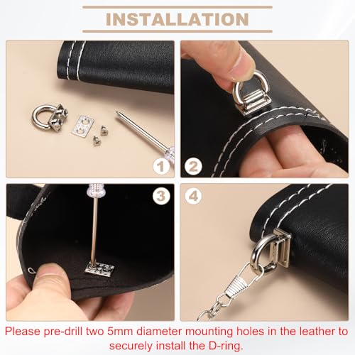 M METERXITY Metal Bag Connector, Purse Suspension Clasp with D Ring for Purse/DIY Crafts Hardware Accessories - color: Light Gold