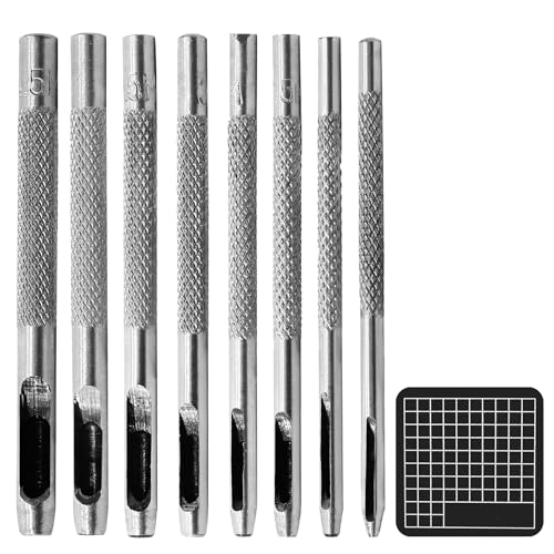 Murtenze Leather Hole Punch Set, 1mm-4.5mm, 10 Pcs - size: 1-4.5mm