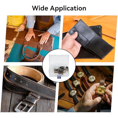 18Pcs Steel Leather Punch Set, Leather Craft Embossing Punch Set Kit, 15mm, 20mm, 25mm, 30mm, 35mm, 38m, 3 Shapes Leather Cutting Die for DIY Crafting & Leatherworking