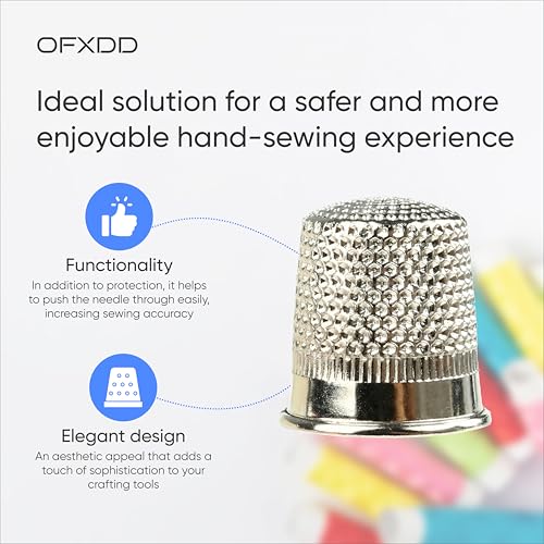 Quilting Tool Thimble - Pack of 3 - Metal Stainless Thimble - Fingertip Protection Tool for Embroidery
