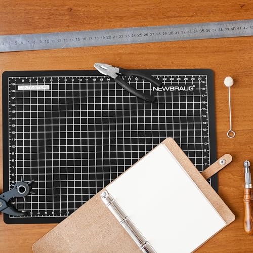 NEWBRAUG 8mm Leather Stamping Pad, A5 - size: 8.6"L x 5.9"W
