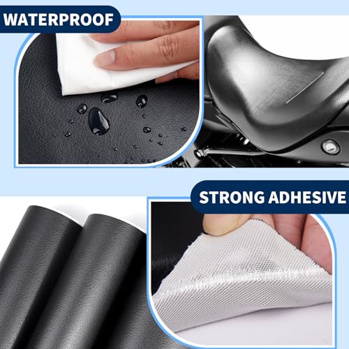 Kangshoon Self-Adhesive Leather Repair Patch, Vinyl Repair Kits for Couch | PU leather, Self-adhesive, quick repair, strong stick, large size, couch repair patch, furniture repair tape, cut to size - color: Dark Gray, size: 3.5X79 Inch