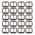 BIKICOCO Roller Buckle, 1'' x 3/4'' Heel Rolling Bar Buckles for Bags Leather Webbing Straps, Gunmetal - Pack of 20 - color: Gunmetal X 20 Pcs