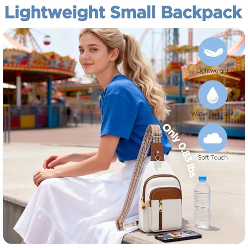 Anti Theft Crossbody Bags for Women RFID Sling Purse Travel | Crossbody Travel Purse: 4 RFID Slots, 6 Pockets Fit 7.9" Tablet, 7L Reversible Design, Hands-Free, Travel, Work & Gift Ready - color: Beige Brown