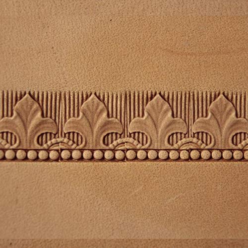 DandS ltd Leather Stamp Tool, Border Pattern, Professional Steel Craft Tool for Leatherworking, Embossing, Carving & Stamping Leather Projects, Belts & DIY Projects Compatible with Mallet #327 - color: Border Pattern 0.39x 0.39"