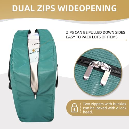 Extra Large travel duffel bag with Strong Handles, 100L Waterproof duffel bag, Durable Zippers, Extra Large Storage Totes for Camping, Space Saving and Moving Supplies, Green - color: Green, size: M - 31.5″× 11.8″× 16.5″